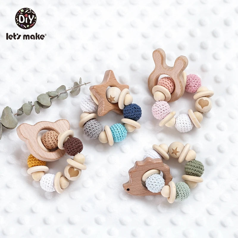 Baby Wooden Rattle Toy