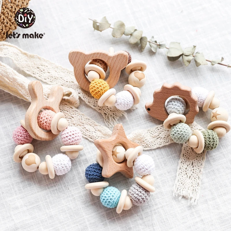 Baby Wooden Rattle Toy