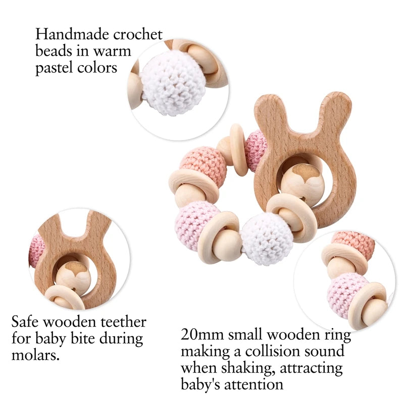 Baby Wooden Rattle Toy