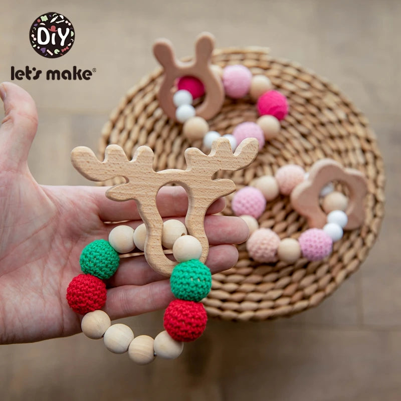 Baby Wooden Rattle Toy