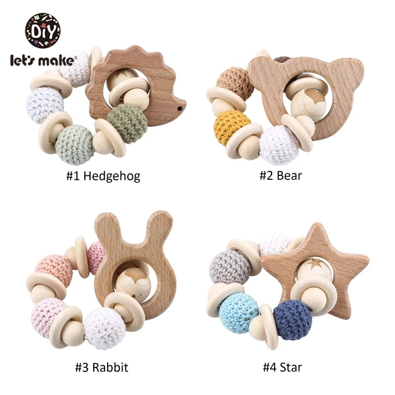 Baby Wooden Rattle Toy