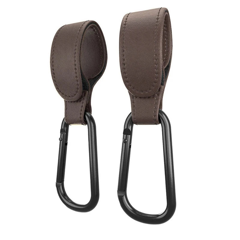 Baby Stroller Hooks PU Leather