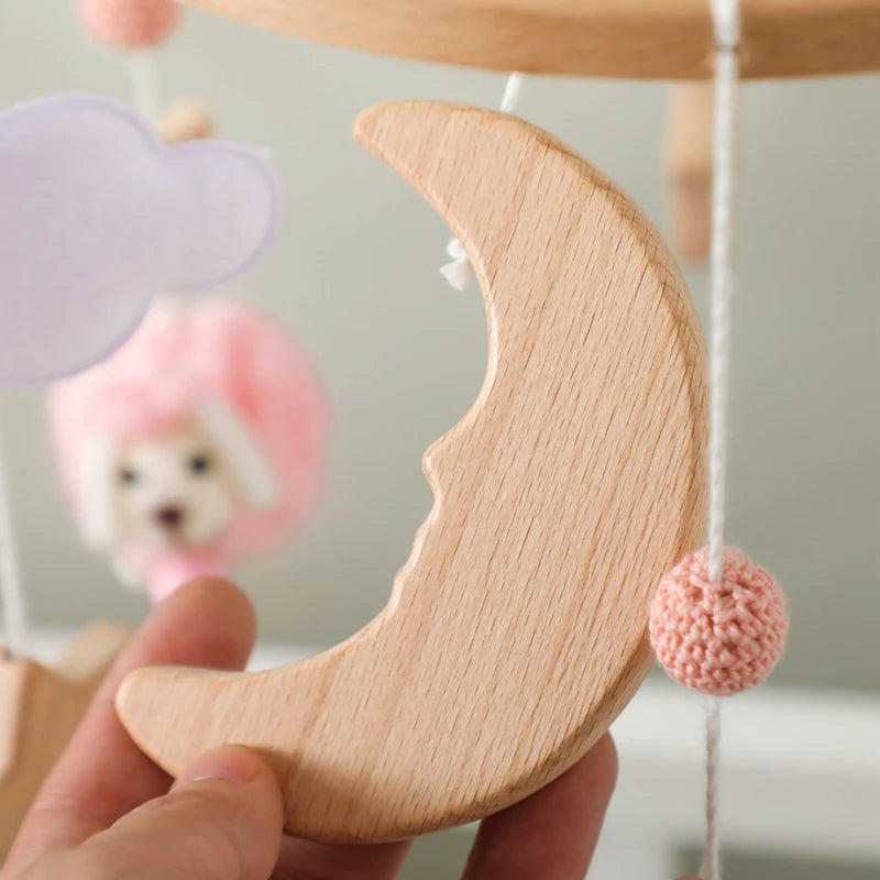 Wooden Baby Crib Mobile