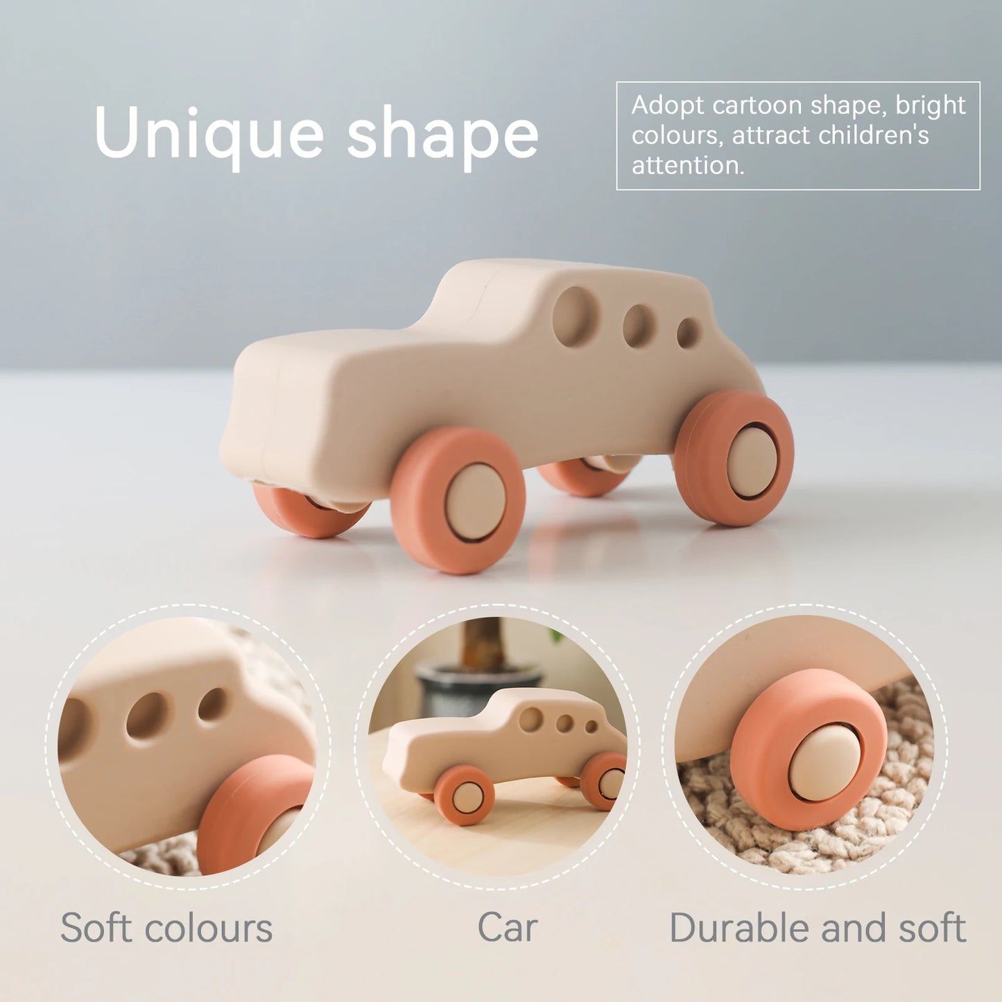 Montessori Silicone Car Toys