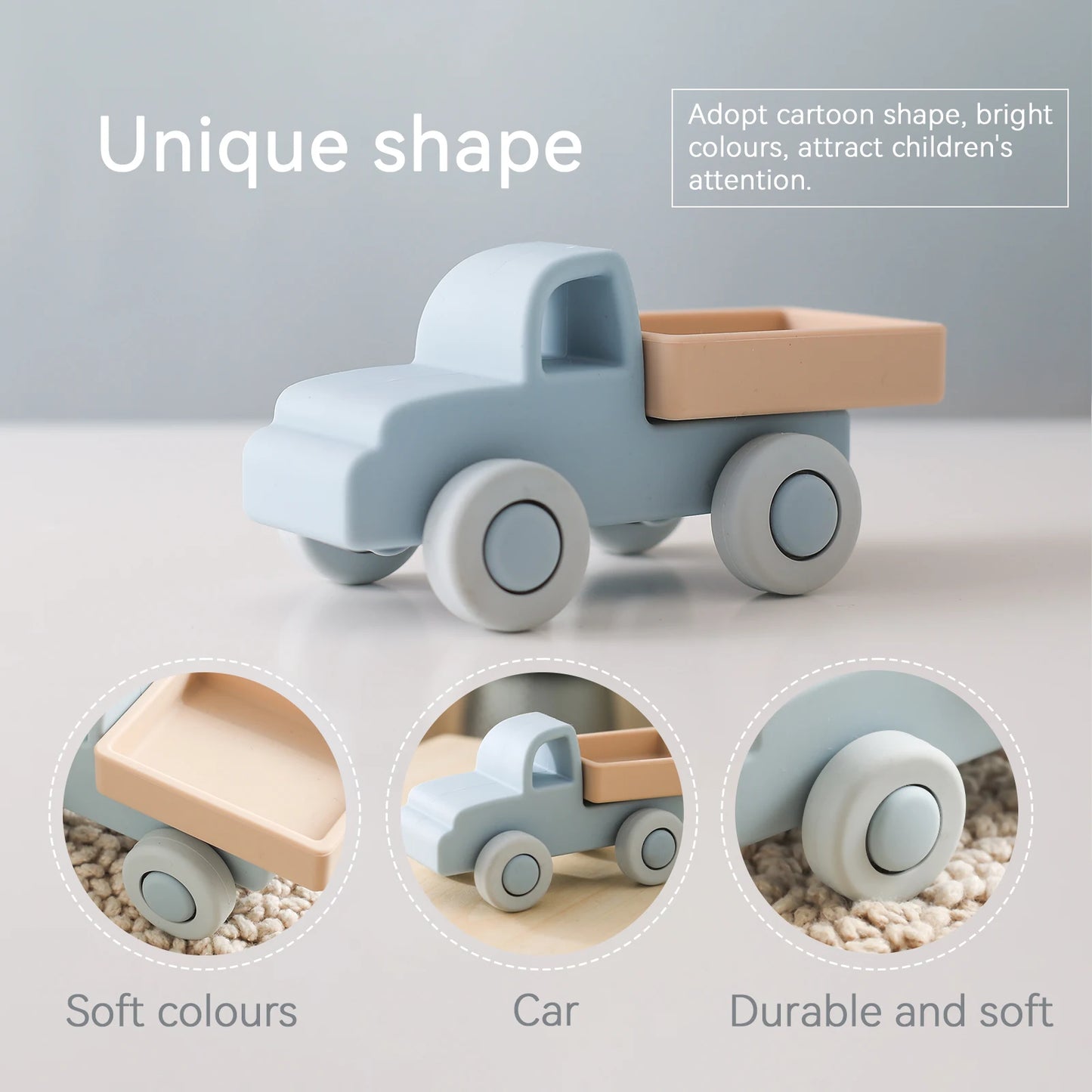 Montessori Silicone Car Toys